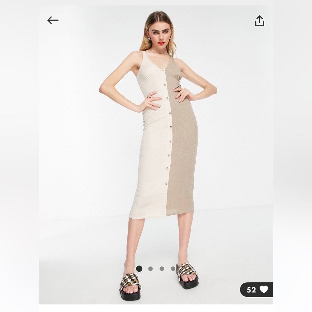 ASOS ribbed midi dress size 2, New with tags, never been worn!